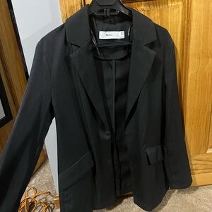 XS Black Oversized Blazer